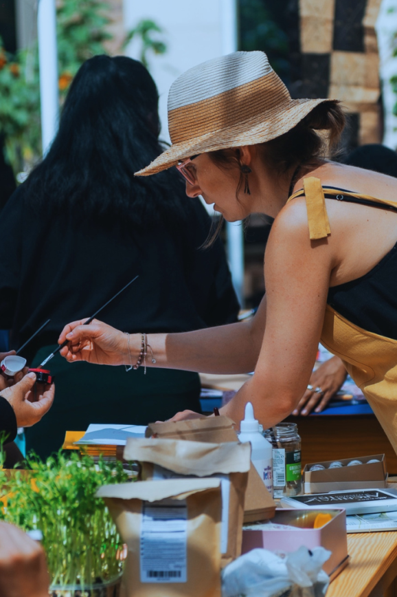 At the public art workshop @ London (UK) June/July 2023